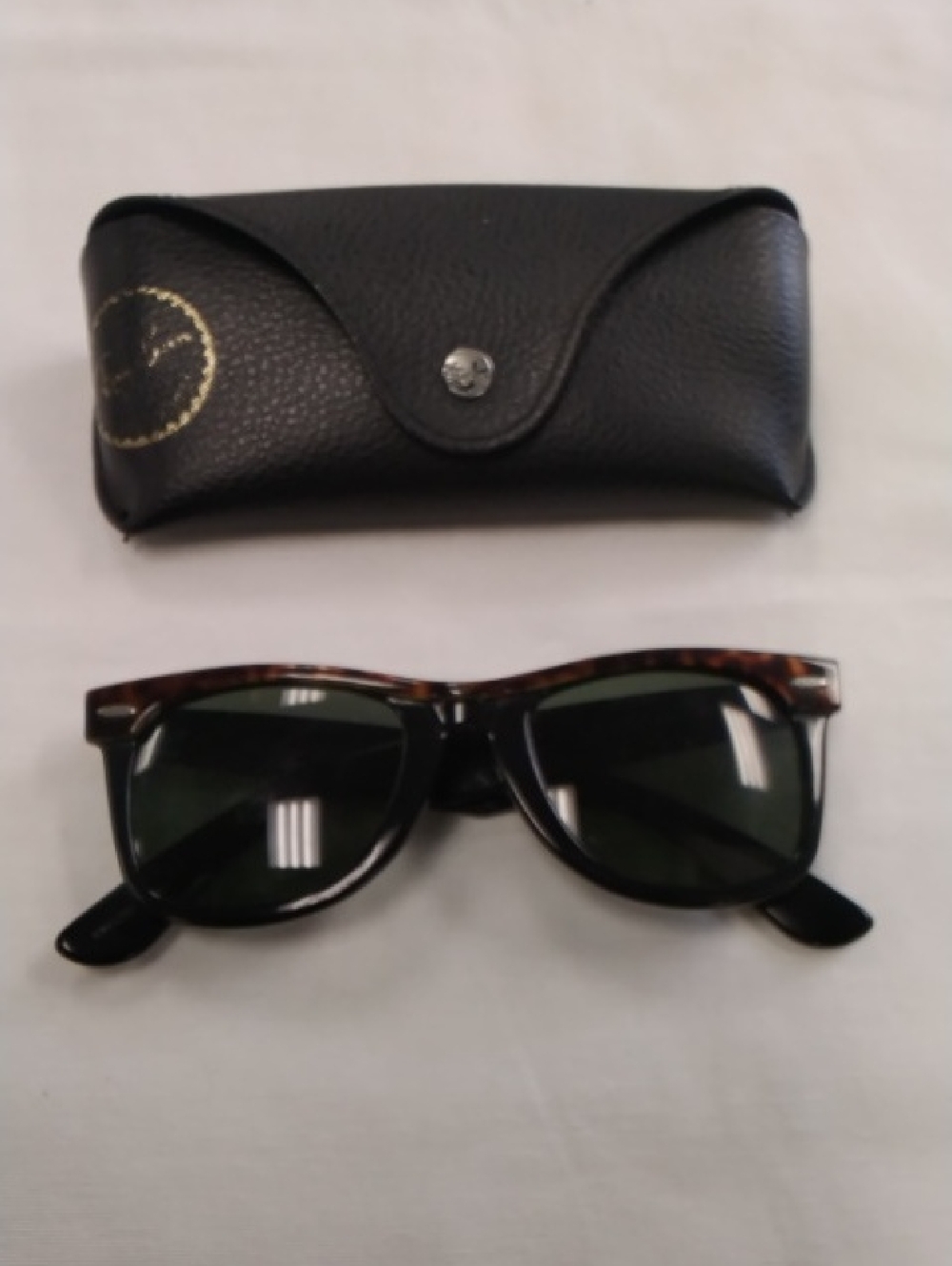 Women's Classic Wayfarer-Style Tortoiseshell Rx Sunglasses with Black Case
